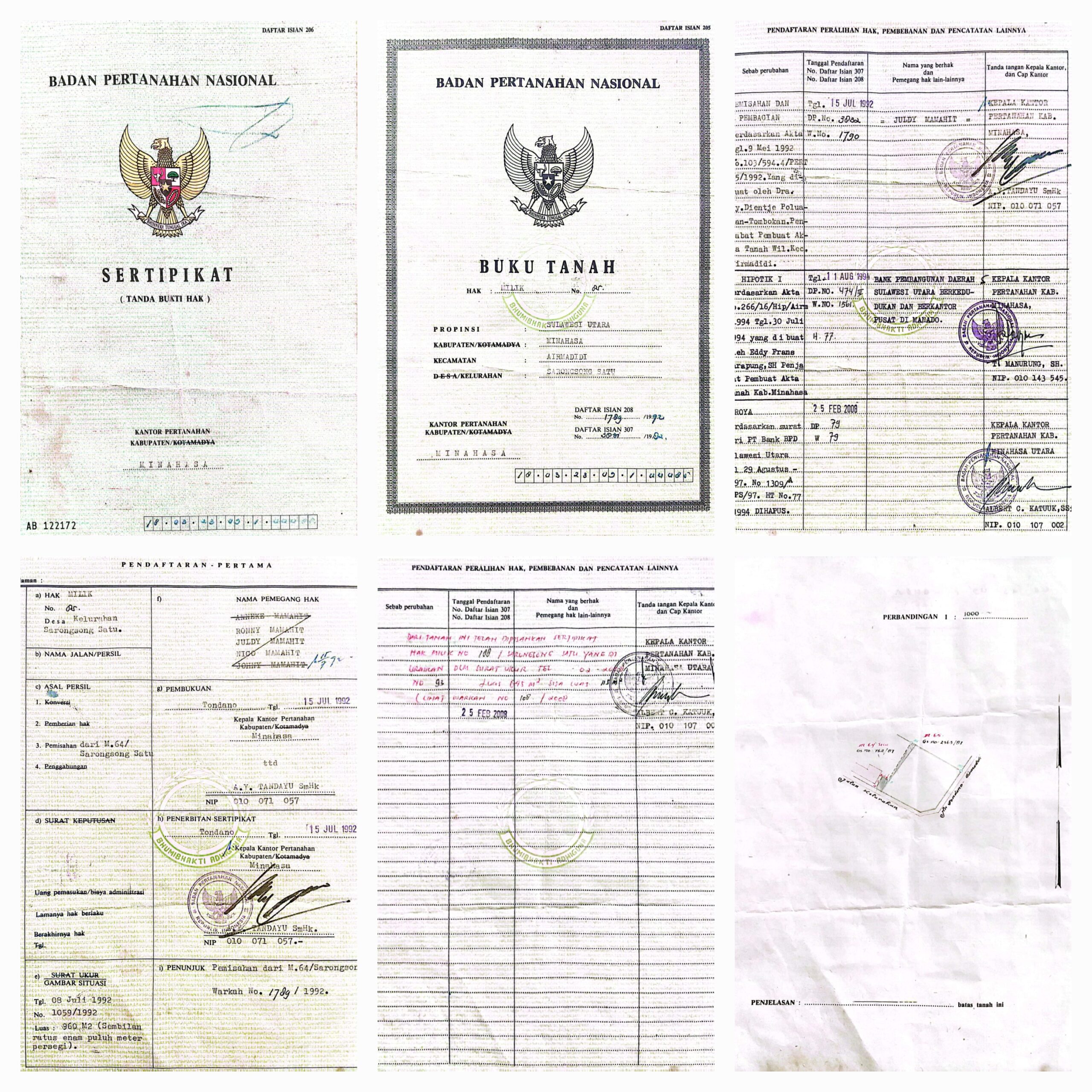 SERTIFIKAT HAK MILIK (SHM) JULDY MAMAHIT 
