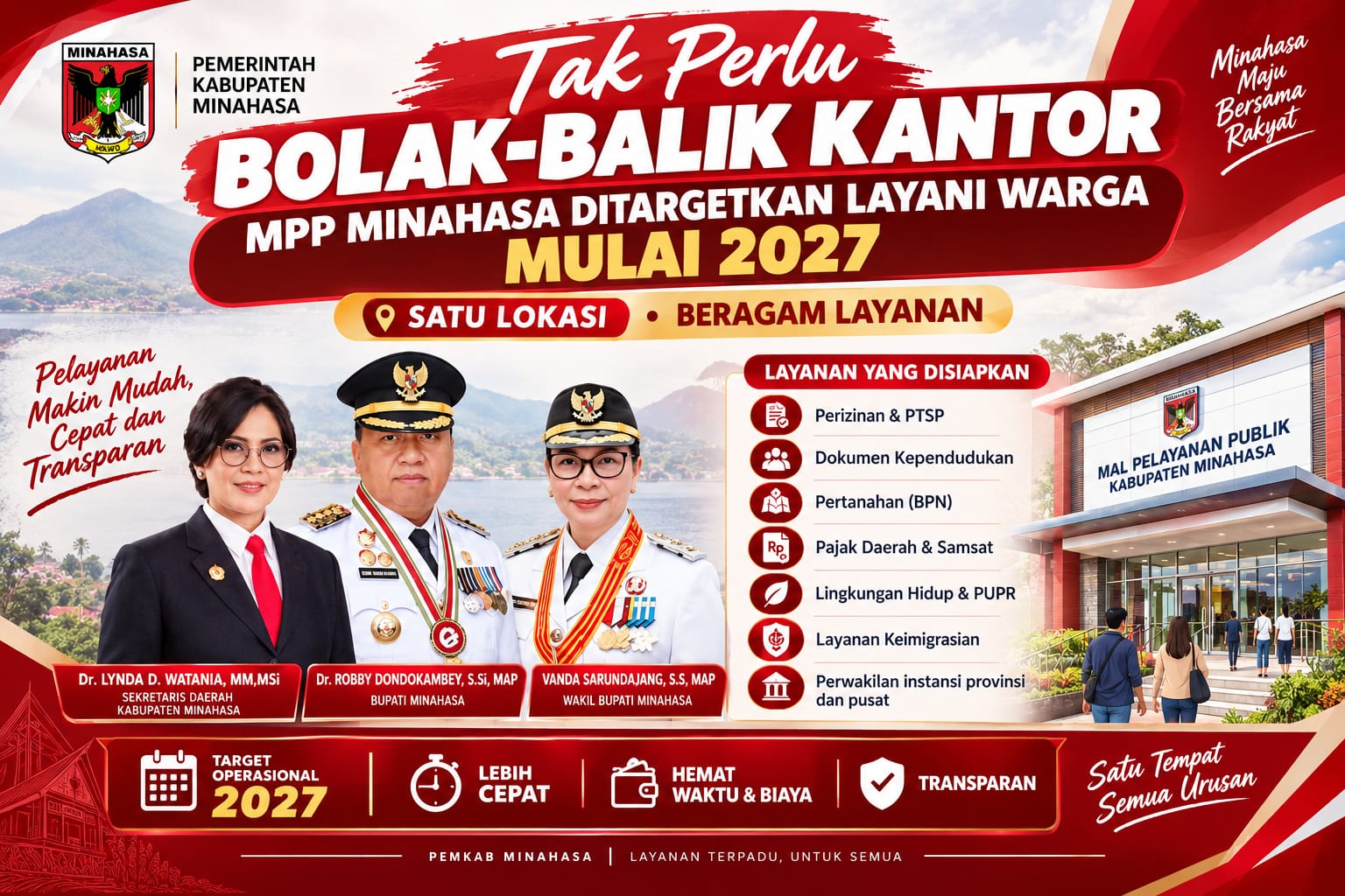 RD-VaSung Bidik Reformasi Birokrasi, MPP Minahasa Jadi Poros Integrasi Pelayanan Publik